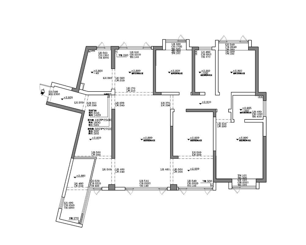 腾博会游戏注册网站 万象府台170㎡北欧之光四体育彩票彩金 装修案例效果图-原始户型图